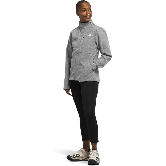 The North Face Apex Bionic 3 Jacket Womens Medium Gray Mock Neck Full Zip KFC408